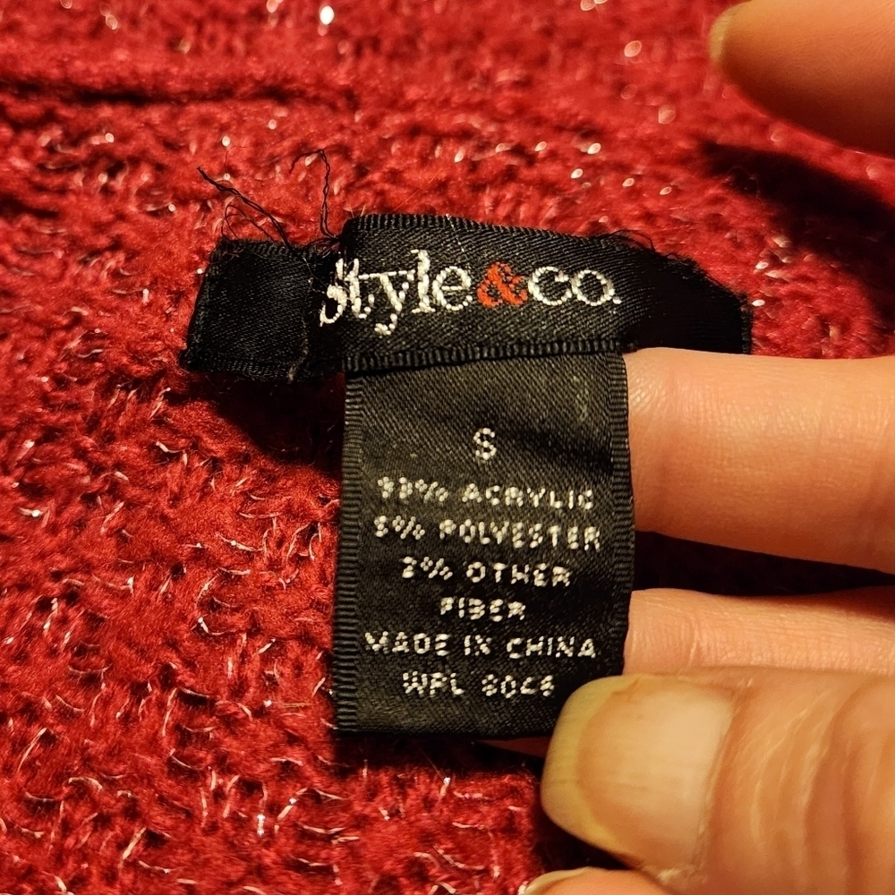 Style & Co Hot Pink Hooded Long Sleeve - Picture 3 of 5